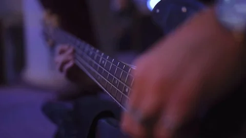 Man Playing Electric Guitar Stock Footage 125700746