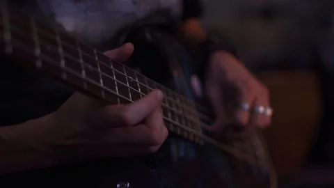 Man Playing Electric Guitar Stock Footage 125700812
