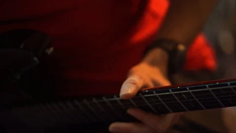 Man Playing Electric Guitar 動画素材 125701565