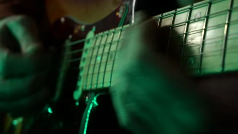 Man Playing Electric Guitar Stock Footage 237454387