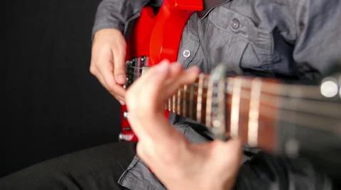 Man Playing Electrical Guitar 2 Stock-Footage 62343518