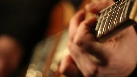 Man playing electrical guitar Stock Footage 88401299