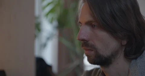 Man is Playing Games on Computer. 4K 10-bit Stock Footage 321320414