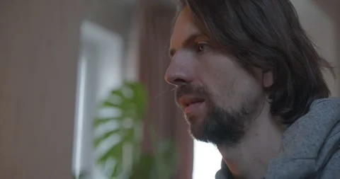 Man is Playing Games on Computer. 4K 10-bit Stock Footage 321320437