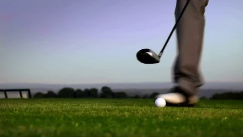 Man playing golf Stock Footage 79736320