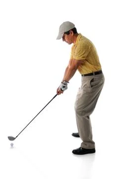 Man playing golf Stock Photos