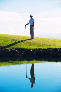 Man playing golf 스톡 사진