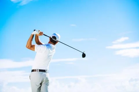 Man playing golf 스톡 사진