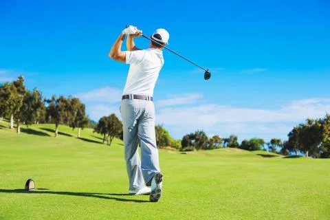 Man playing golf 写真素材