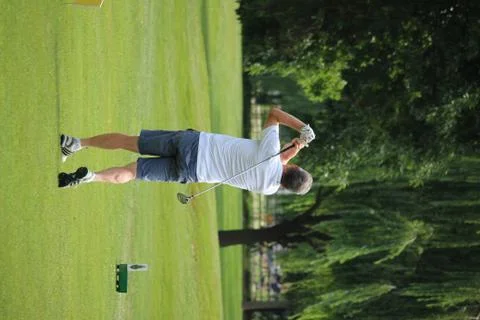 Man playing golf Foto stock