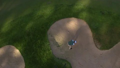 Man playing golf on Suncadia Resort Stock Footage 76236511