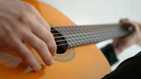 Man playing guitar close up Stock Footage 60593071