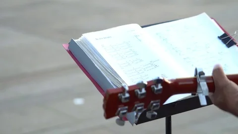 Man playing guitar close up Stock Footage 84602462