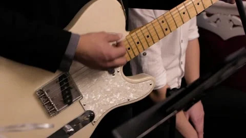 Man playing guitar close up Stock Footage 145819095