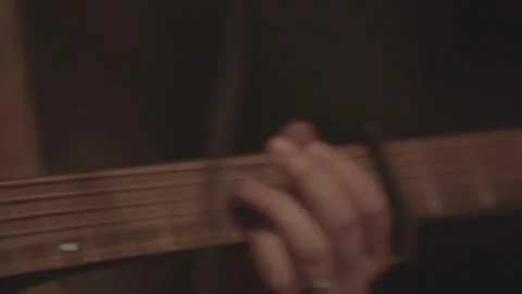 Man Playing Guitar Close Up Stock Footage 264292157