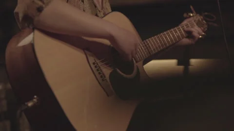 Man Playing Guitar Close Up Stock Footage 264293879