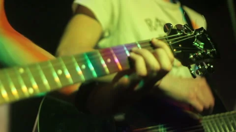 Man playing on guitar Stock Footage 59136934