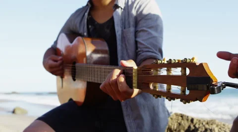 Man playing guitar Video stock 62345209