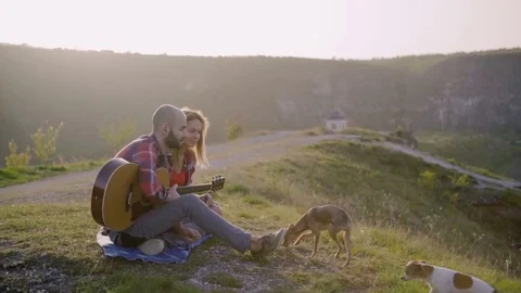 Man playing guitar Stock Footage 75257882