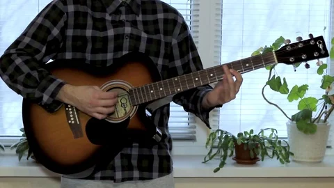 Man playing guitar Stock Footage 85276218