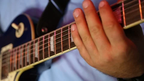 Man Playing Guitar Stock Footage 91235284