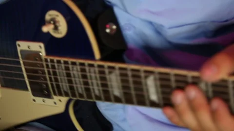 Man Playing Guitar Stock Footage 91235286