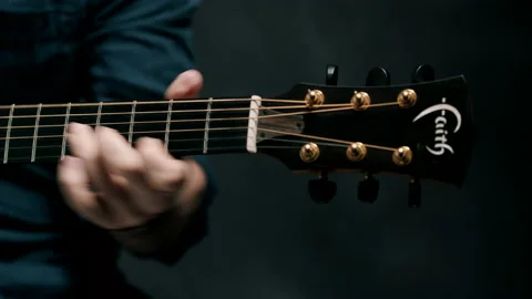 Man playing guitar Stock Footage 130788597