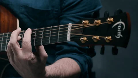 Man playing guitar Stock Footage 130790438