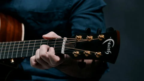 Man playing guitar Stock Footage 130791375