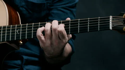 Man playing guitar Stock Footage 130791670