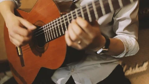 Man Playing Guitar Stock Footage 315145045
