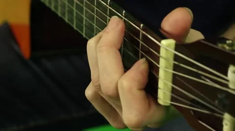 Man Playing Guitar On Green Screen Stock Footage 63299622