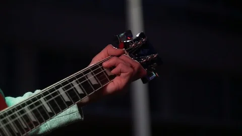 Man playing guitar hands close up Stock Footage 113226247