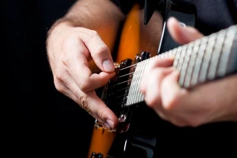 Man playing guitar Stock Photos