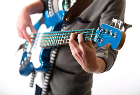 Man playing a guitar Stock Photos