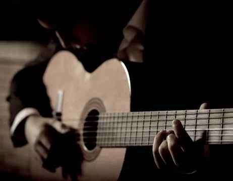 Man playing guitar Stock Photos