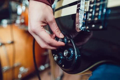 Man playing guitar Stock Photos