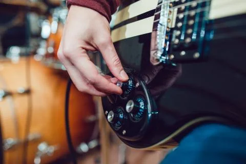 Man playing guitar Stock Photos