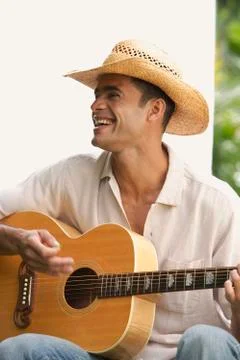 Man playing guitar Stock Photos