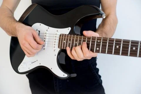 Man playing guitar Stock Photos