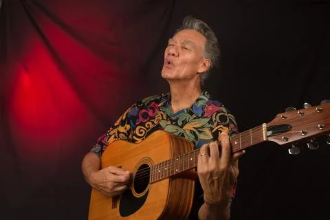 Man Playing Guitar Foto stock