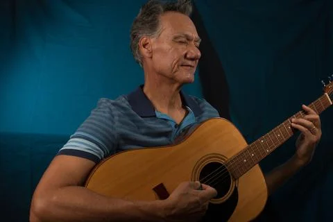 Man Playing Guitar Stock Photos