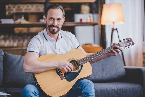 Man playing guitar Stock Photos