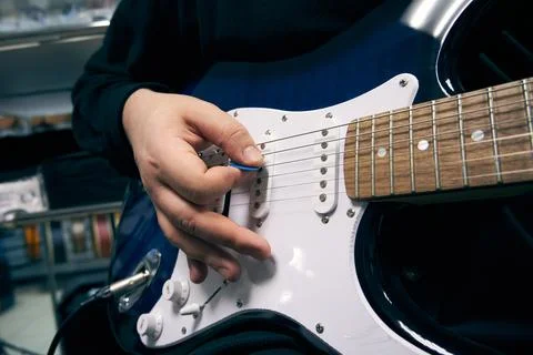 Man playing guitar Stock Photos