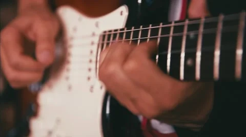Man Playing Guitar solo Stock Footage 49489508
