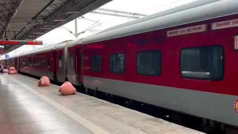 Man playing a mobile game at Varanasi railway station Stock Footage 285829896