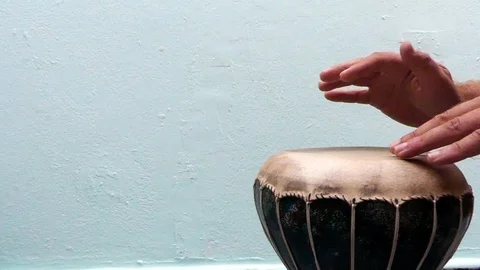 Man playing percussion Stock Footage 118014003