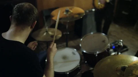 Man Playing Percussion Instruments Stock Footage 72238142