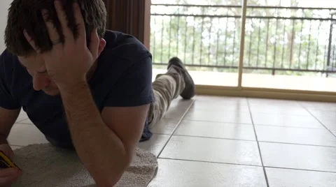 Man Playing With Phone Stock Footage 40319598