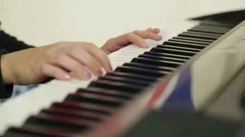 Man playing the piano close up Stock Footage 62506134